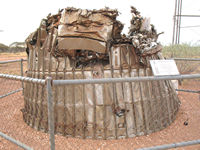 _and display the remains of Blue Streak